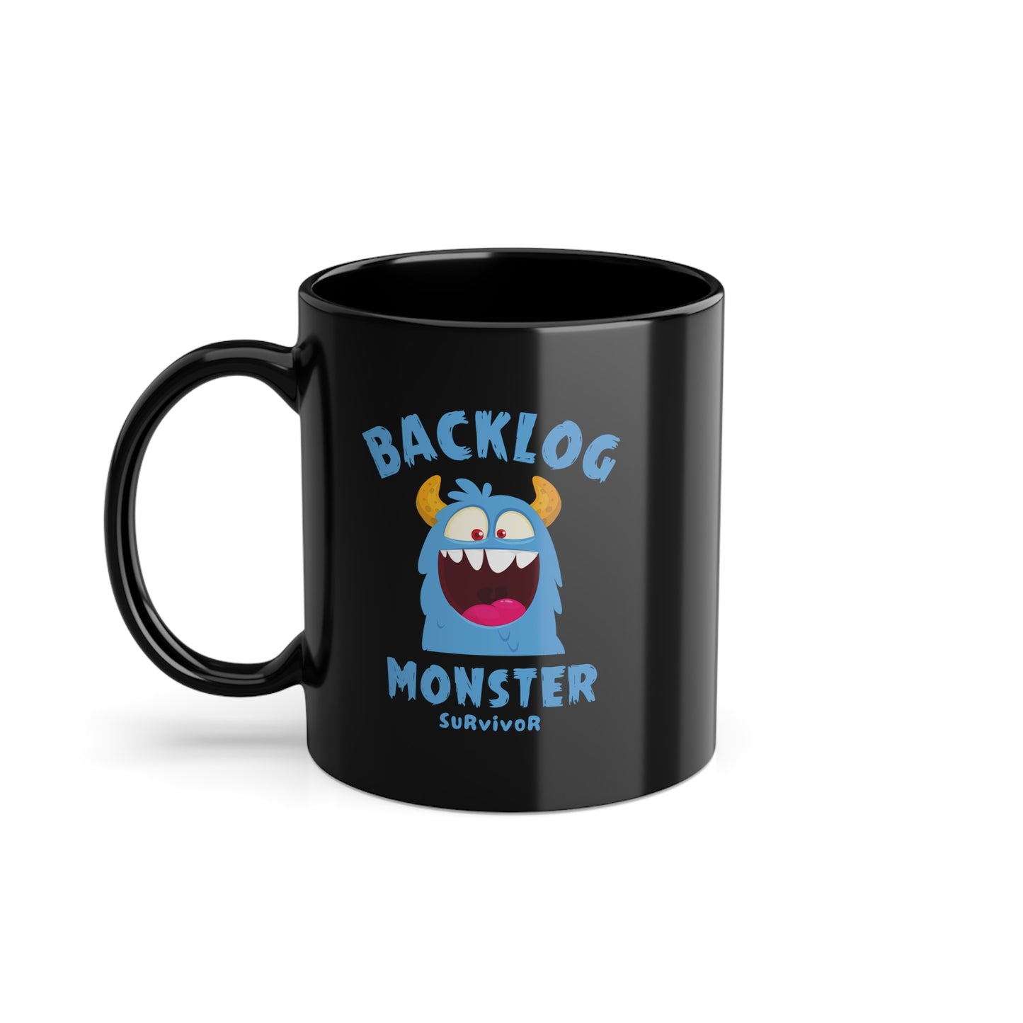 Backlog Monster Survivor - Black Coffee Cup, 11oz