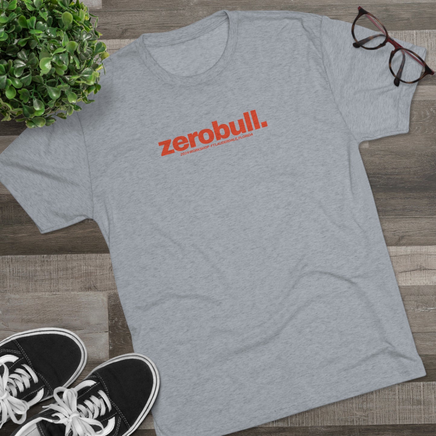 Zero Bull 2024 Workshops - Orange Text - Unisex Tri-Blend T-Shirt