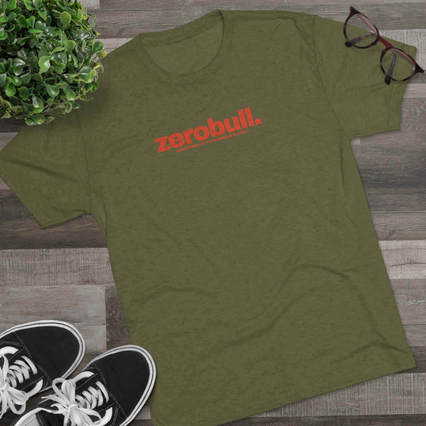 Zero Bull 2024 Workshops - Orange Text - Unisex Tri-Blend T-Shirt