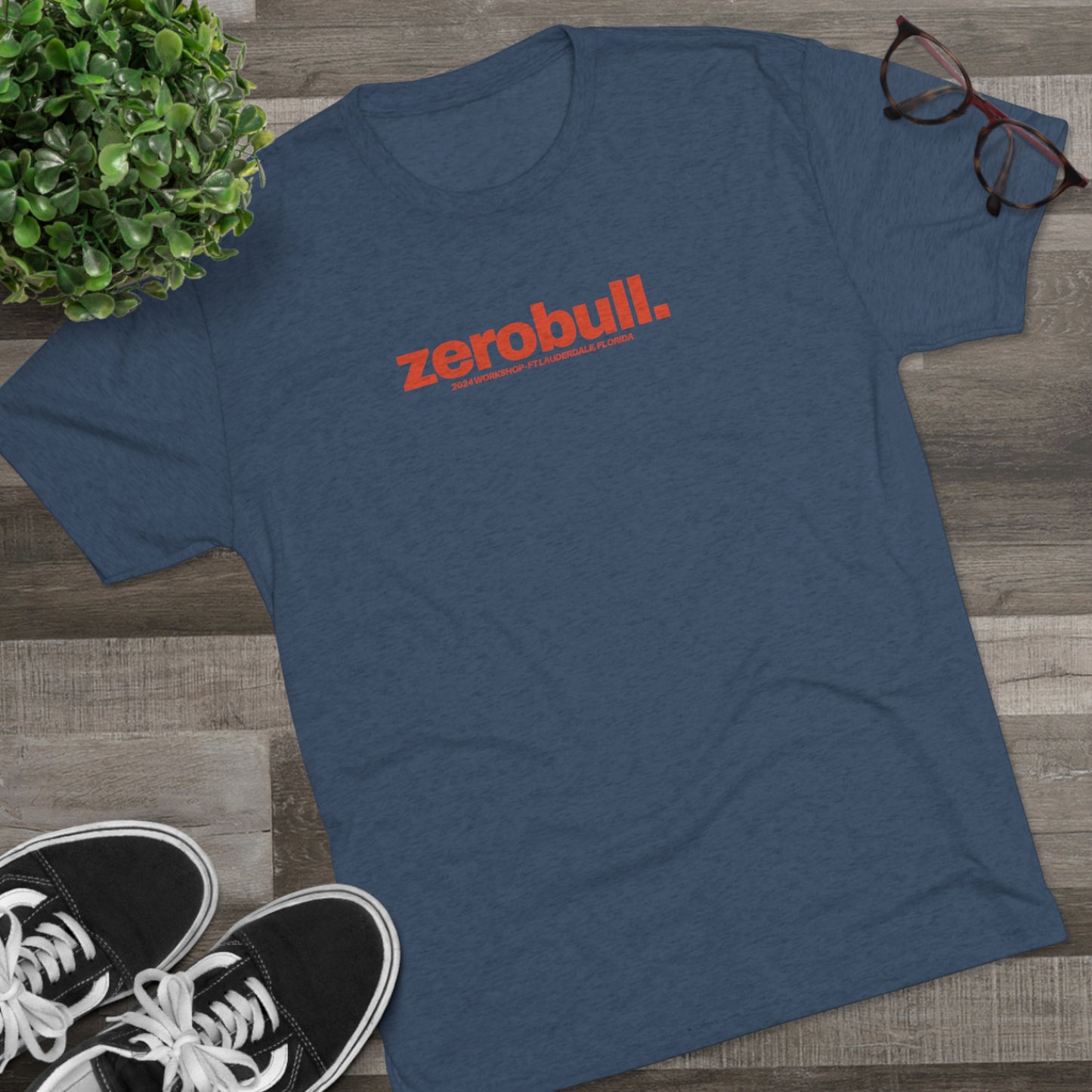 Zero Bull 2024 Workshops - Orange Text - Unisex Tri-Blend T-Shirt